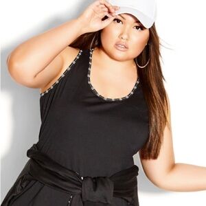 CITY Chic Cami Punch It Scoop Neck Tank Top